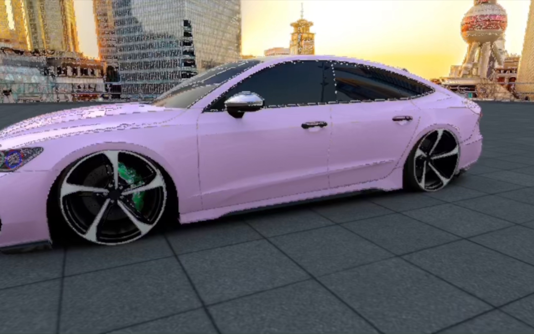 奥迪rs7粉红色