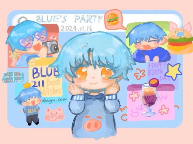 斗鱼blue生日快乐!哔哩哔哩bilibili