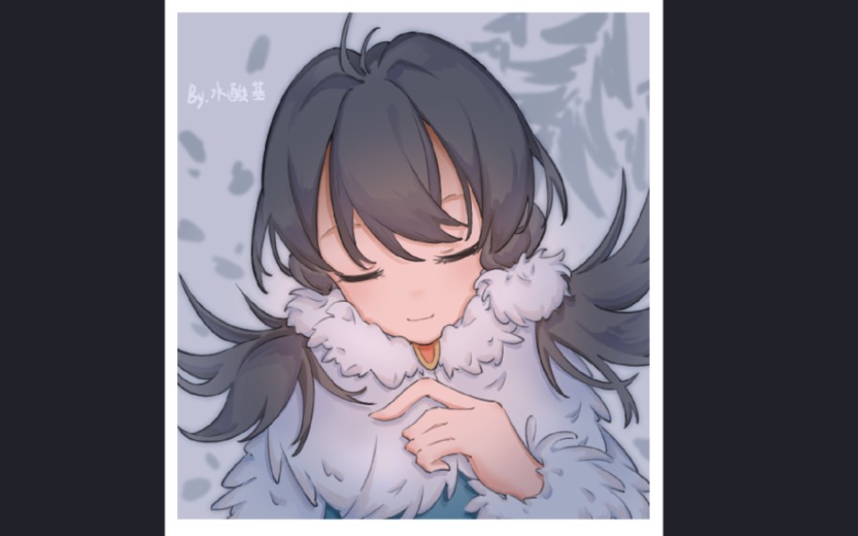 【饥荒】薇洛-下雪 上色过程【medibang绘画】