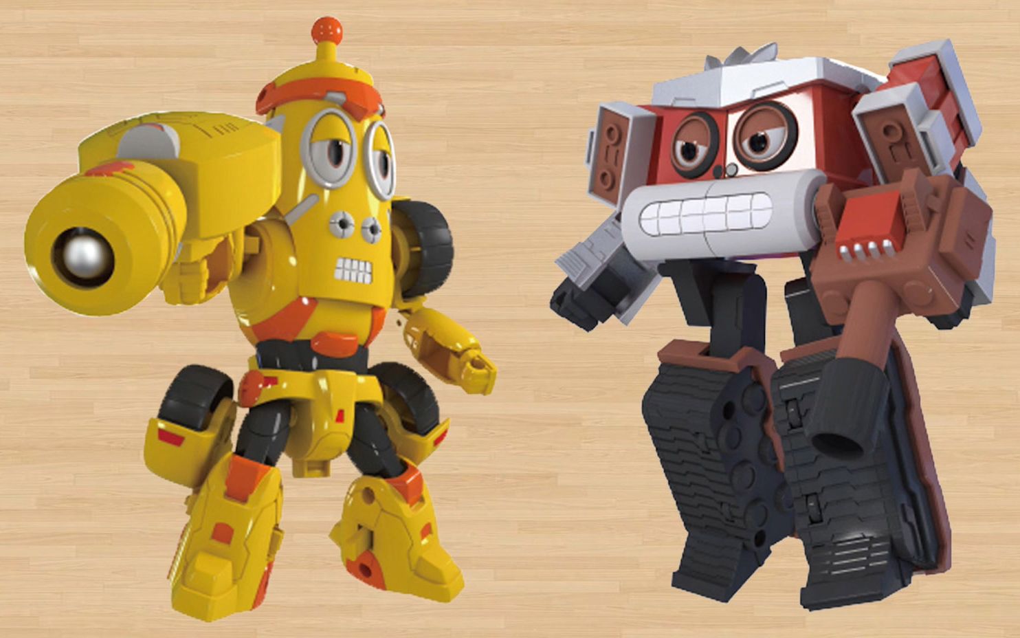 爆笑虫子机甲战队 黄小憨蜣螂虫 机甲瞬间变形