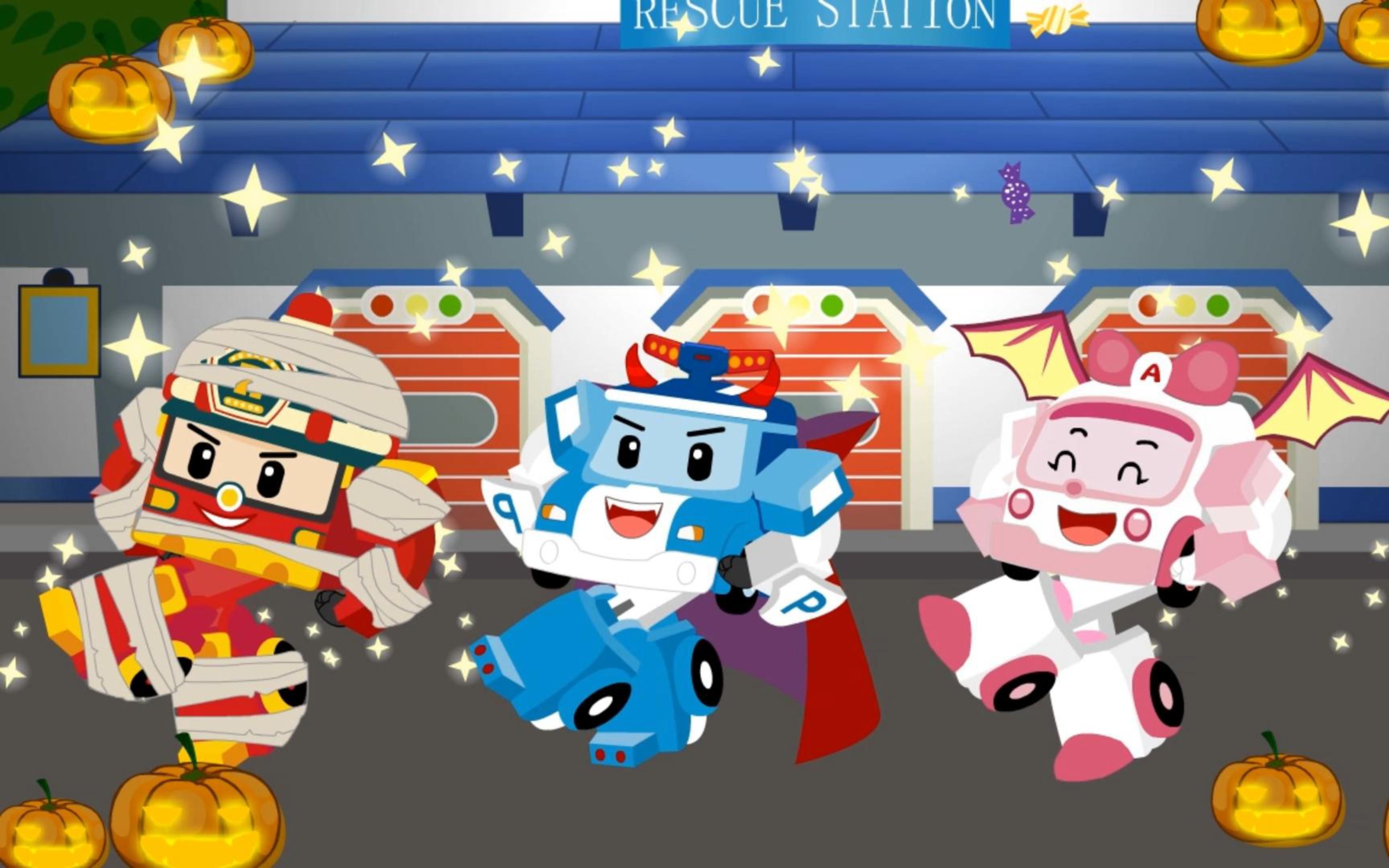 荣达丰变形警车珀利儿歌动画:万圣节邀请函-halloween invitation【中