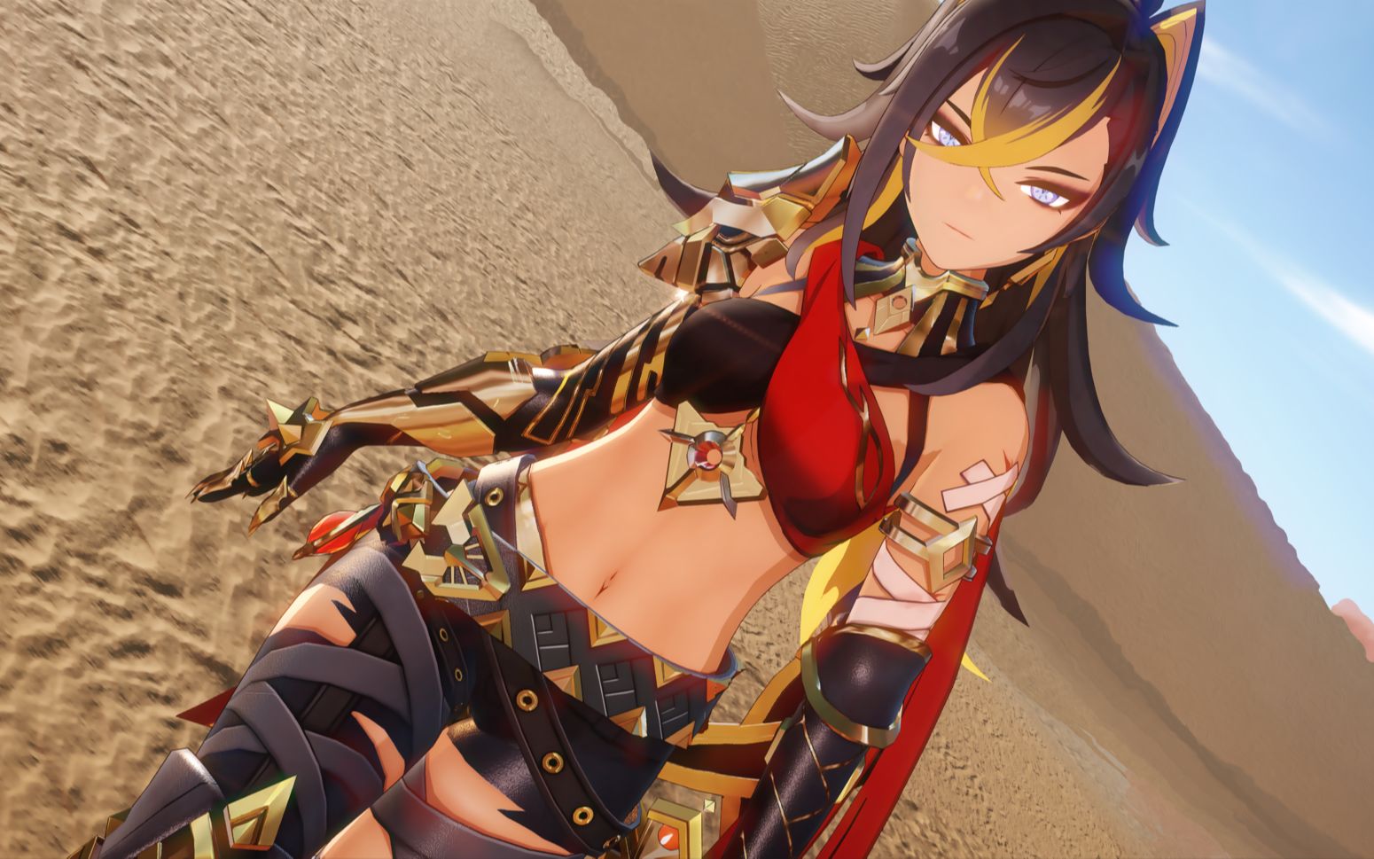 原神/4k-速看!黑皮拽姐『迪希雅』|hibikase_哔哩哔哩_bilibili