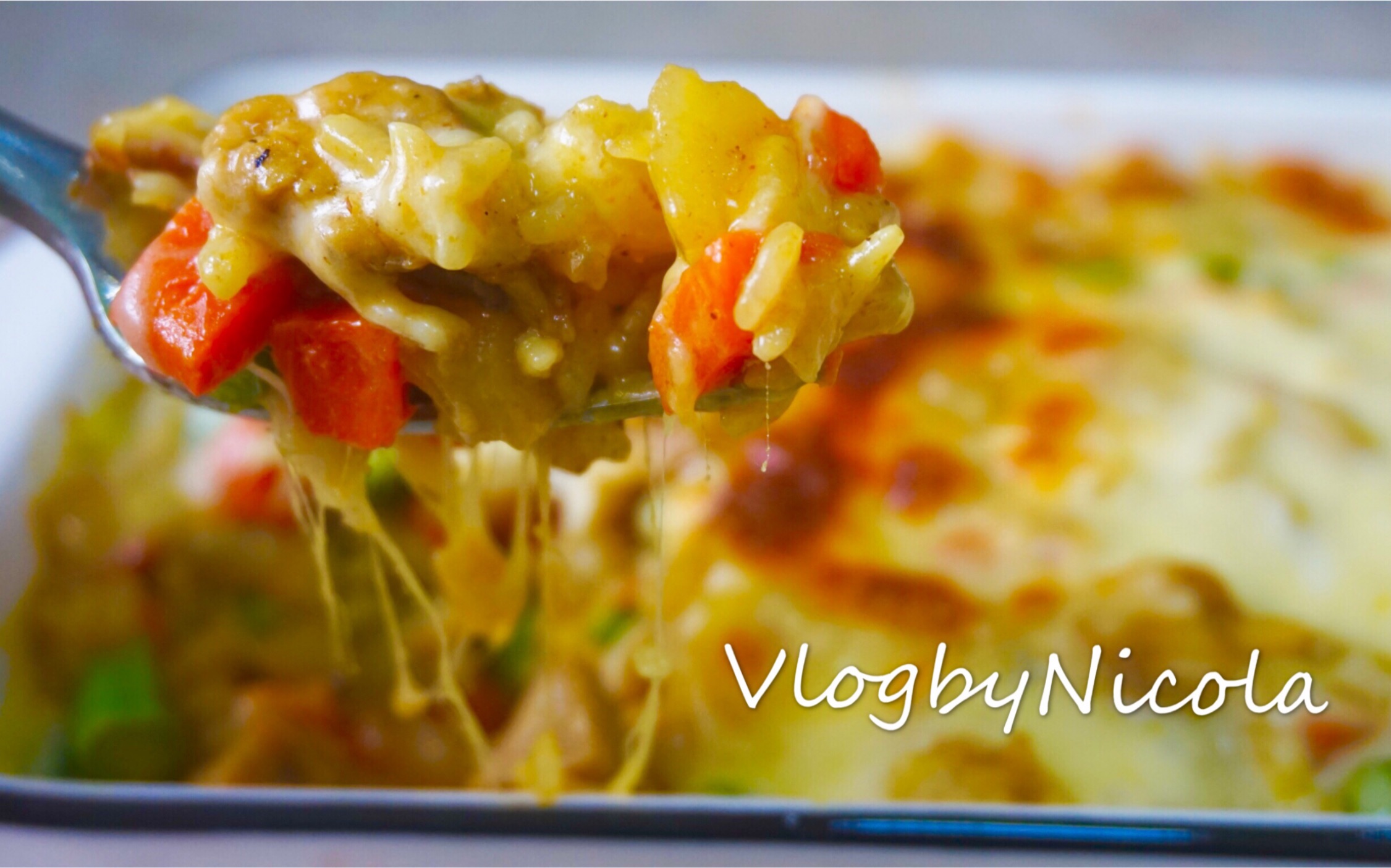 一人食vlog | 日式咖喱鸡肉芝士焗饭 ,满口香浓的拉丝奶酪好满足
