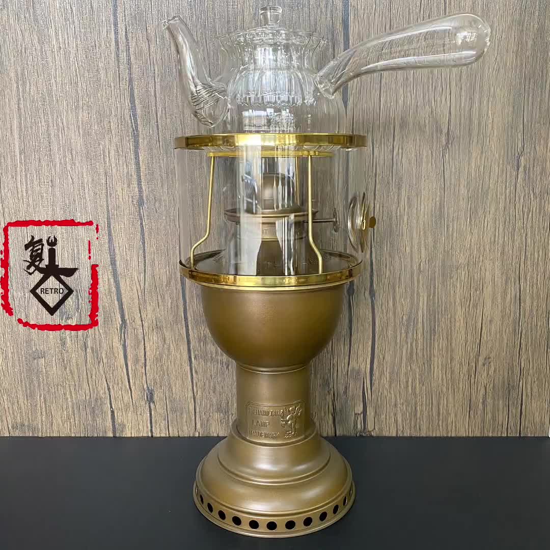 【151元券】中式复古茶灯煮水茶炉 精品底部机芯上链灯 鼓风煤油灯