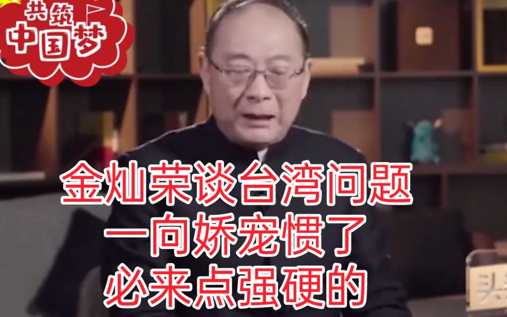 [图]金灿荣谈台湾问题，一向娇宠惯了，必来点强硬的不能一味的让利！