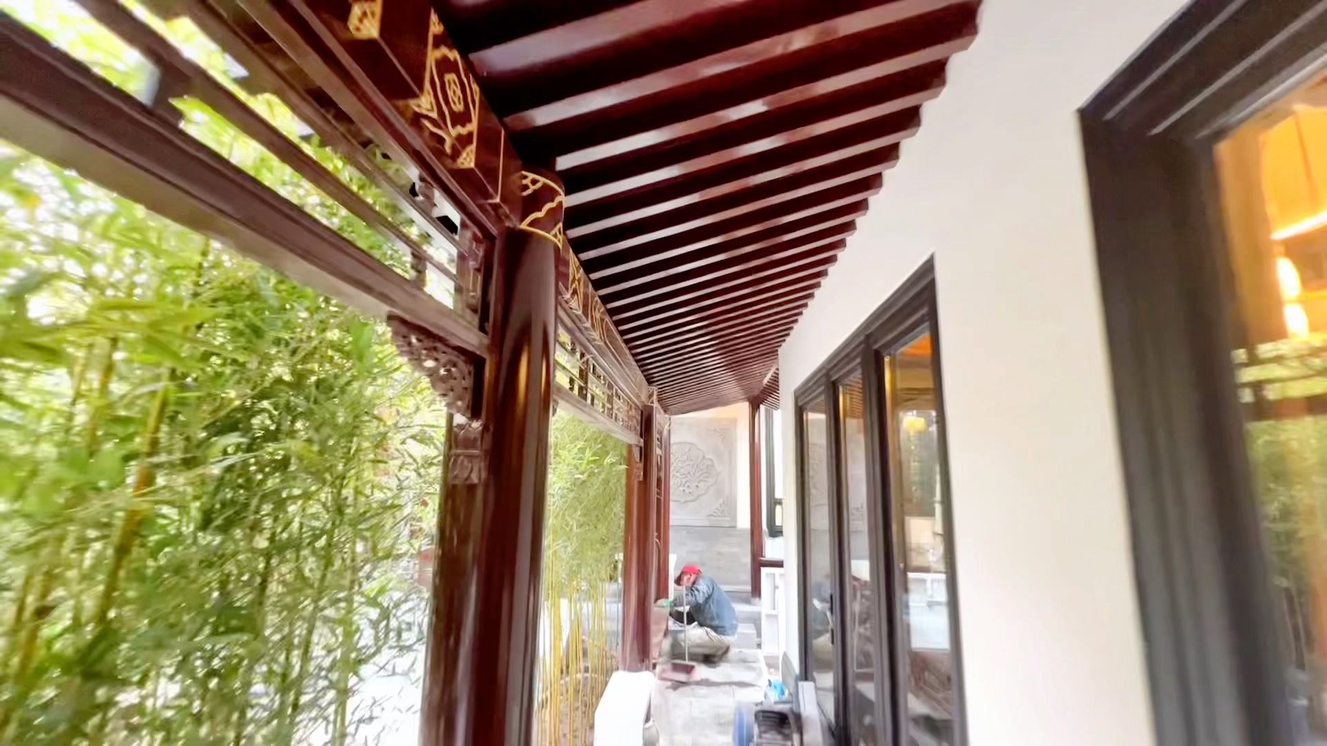 美术馆 380平米四合院庭院景观生机盎然