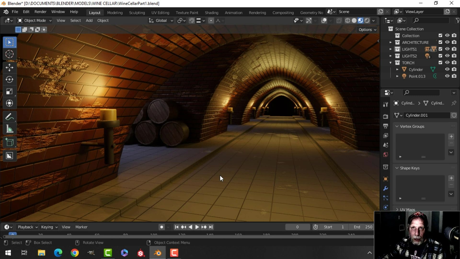 【blender】硬表面布线建模—酒窖 part1(中文字幕)