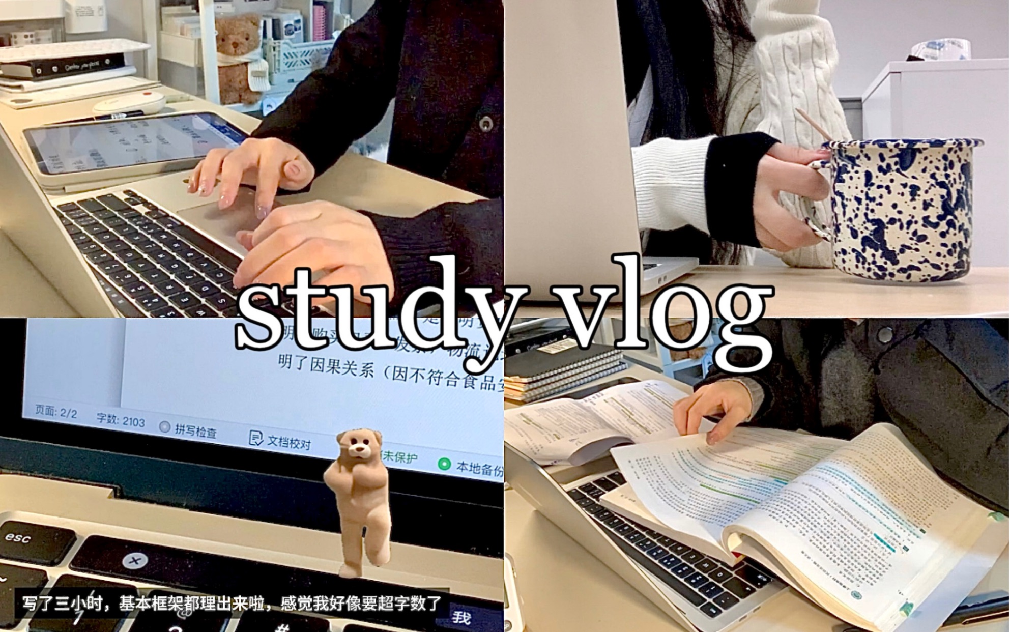 study vlog 88|14H学习|很喜欢在ddl上跳舞的美妙快感|寒假肝论文|死线战士有自己的wlb|study with me|动力向伴学哔哩哔哩bilibili