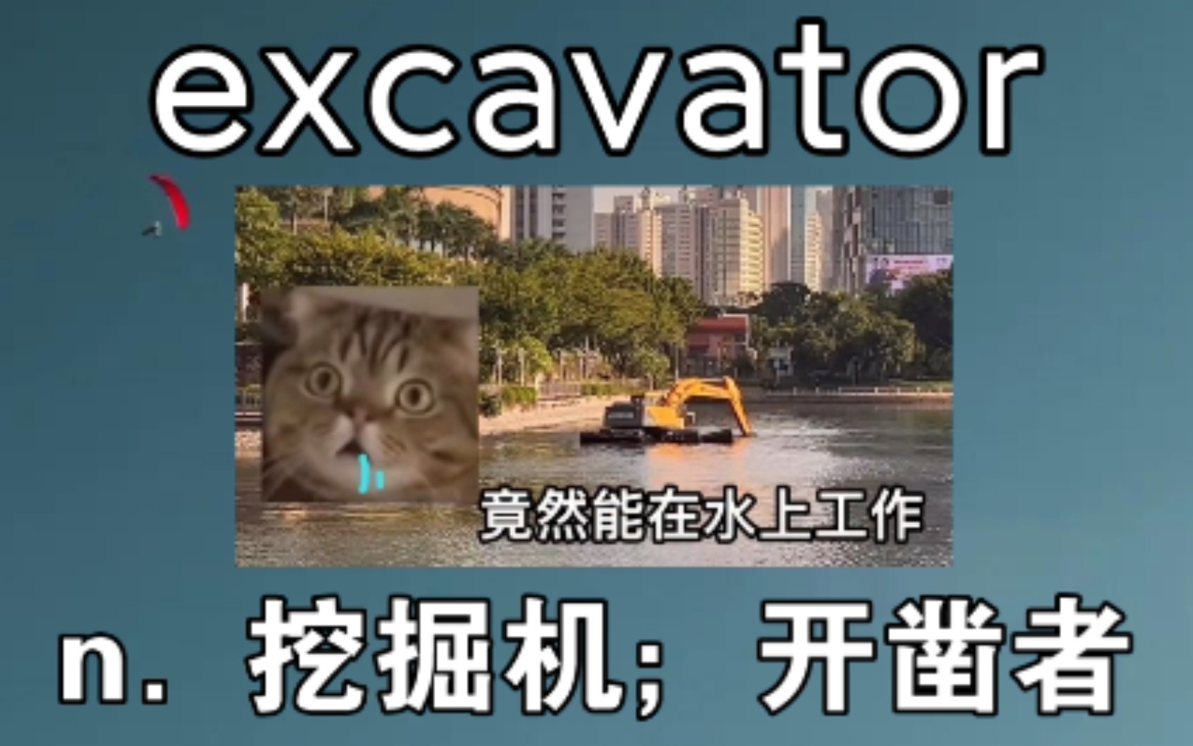 [图][高阶词汇] 挖掘机 excavator 《谁又能拒绝一台水上工作挖掘机呢》