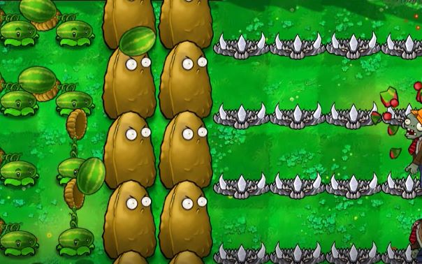 【anlan】植物大战僵尸pvz--地刺王 高坚果 西瓜投手阵型