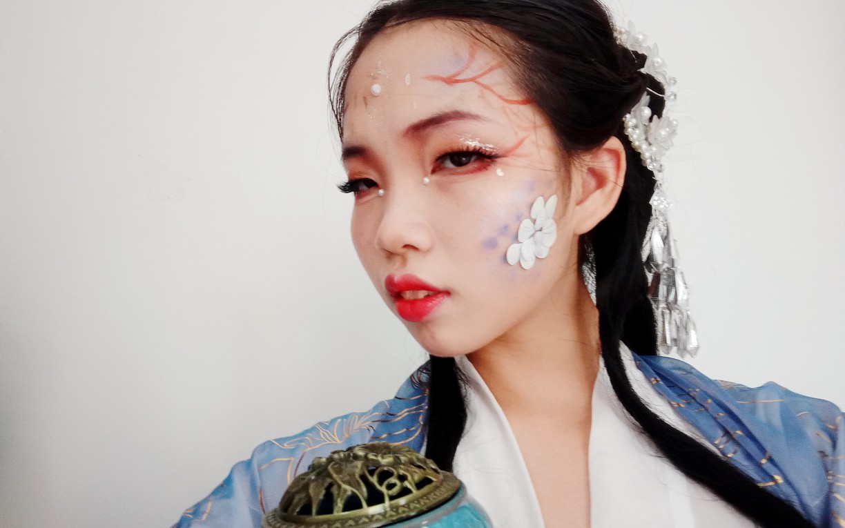 【汉服妆造】深海里的鲛人【脑洞妆】【鲛人】