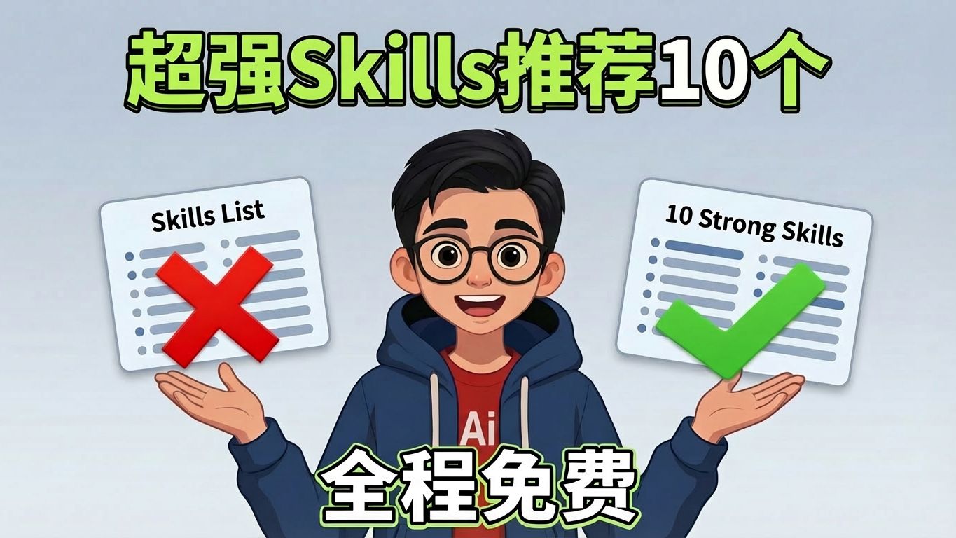10个神级Agent Skills无保留分享！让AI自动干活！【Skill实战】