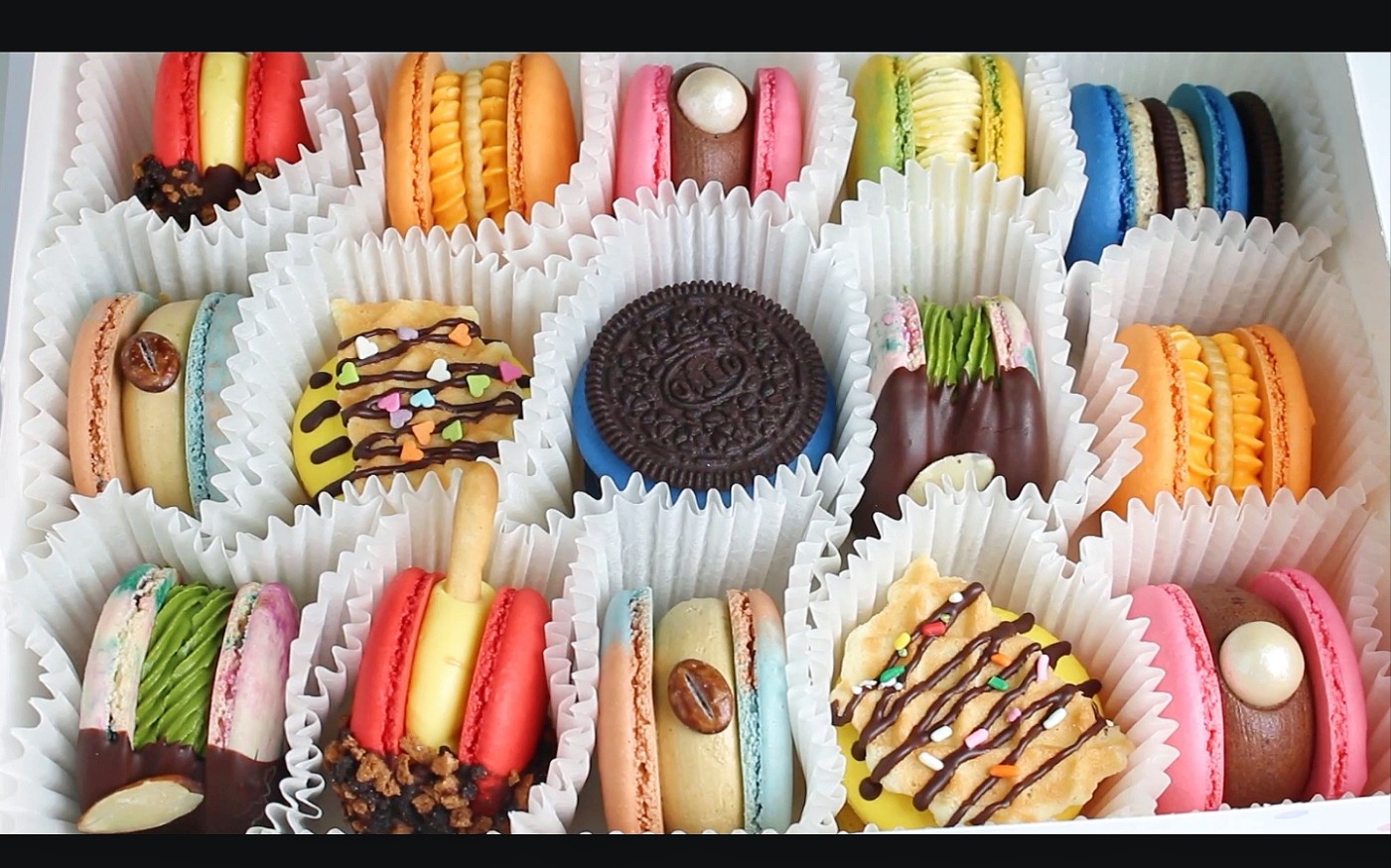 7815烘焙教程 【韩国网红马卡龙制作】 韩国马卡龙的夹心演示