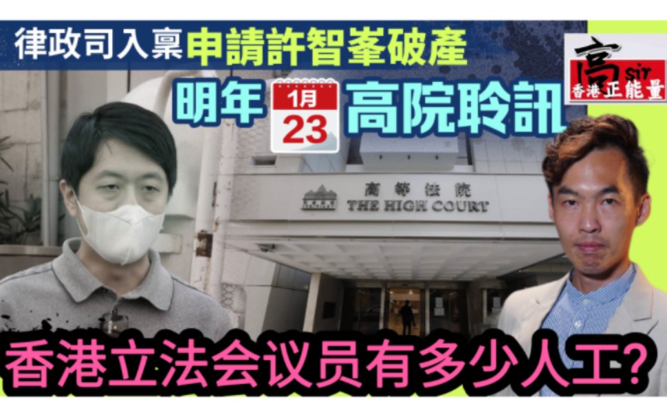 跑路许姓逃犯被律政司入禀高院申请破产|香港立法会议员有多少人工?哔哩哔哩bilibili