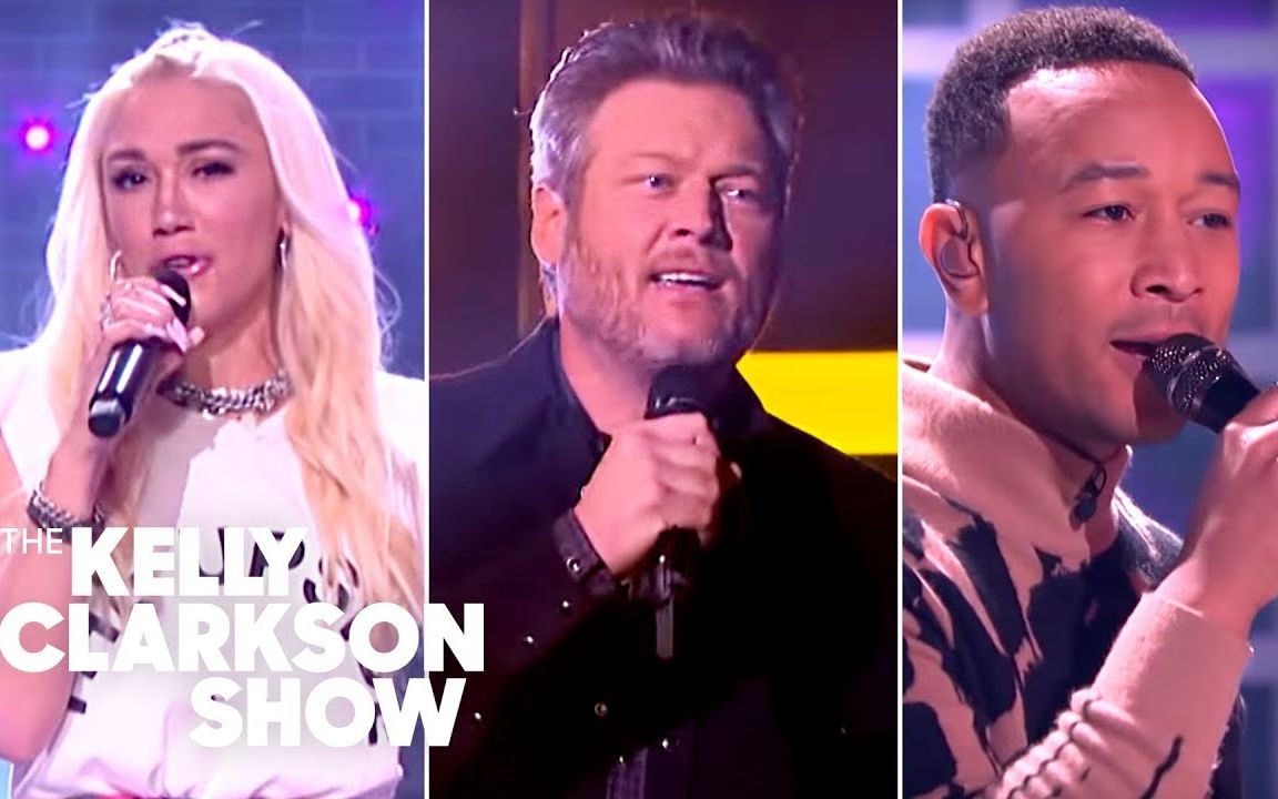 [图]【好声音导师集体教学】John Legend, Gwen, Blake, Carson Daly & Kelly - Neon Moon 2019.11.21