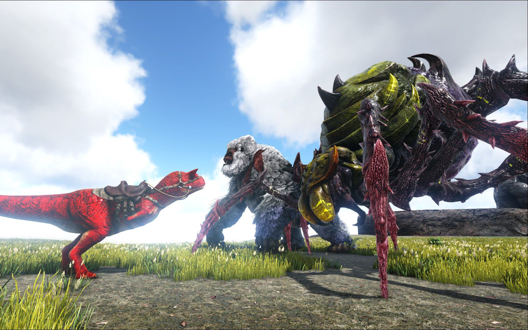 活动作品方舟生存进化中心岛boss大金刚育母蜘蛛