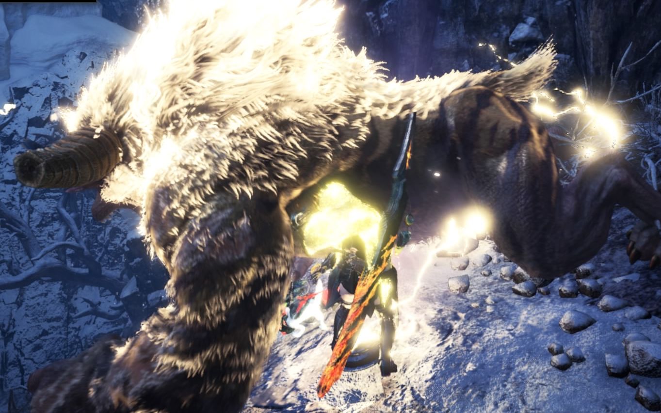 【怪猎】轩奈初见激昂金狮子_哔哩哔哩_bilibili