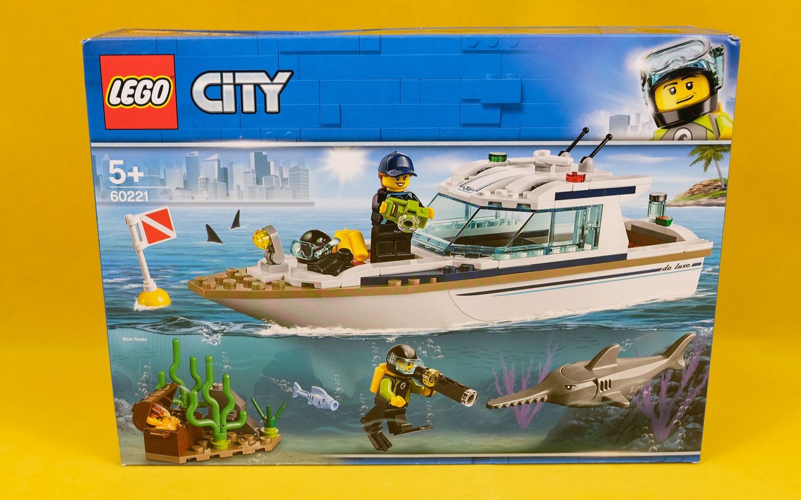乐高搭建乐高城市组2019年新品60221阳光潜水快艇评测