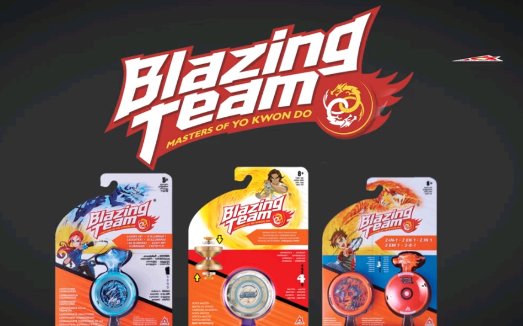海外版火力少年王 功夫摇摇 炽热的团队 blazing team 稀少悠悠球广告