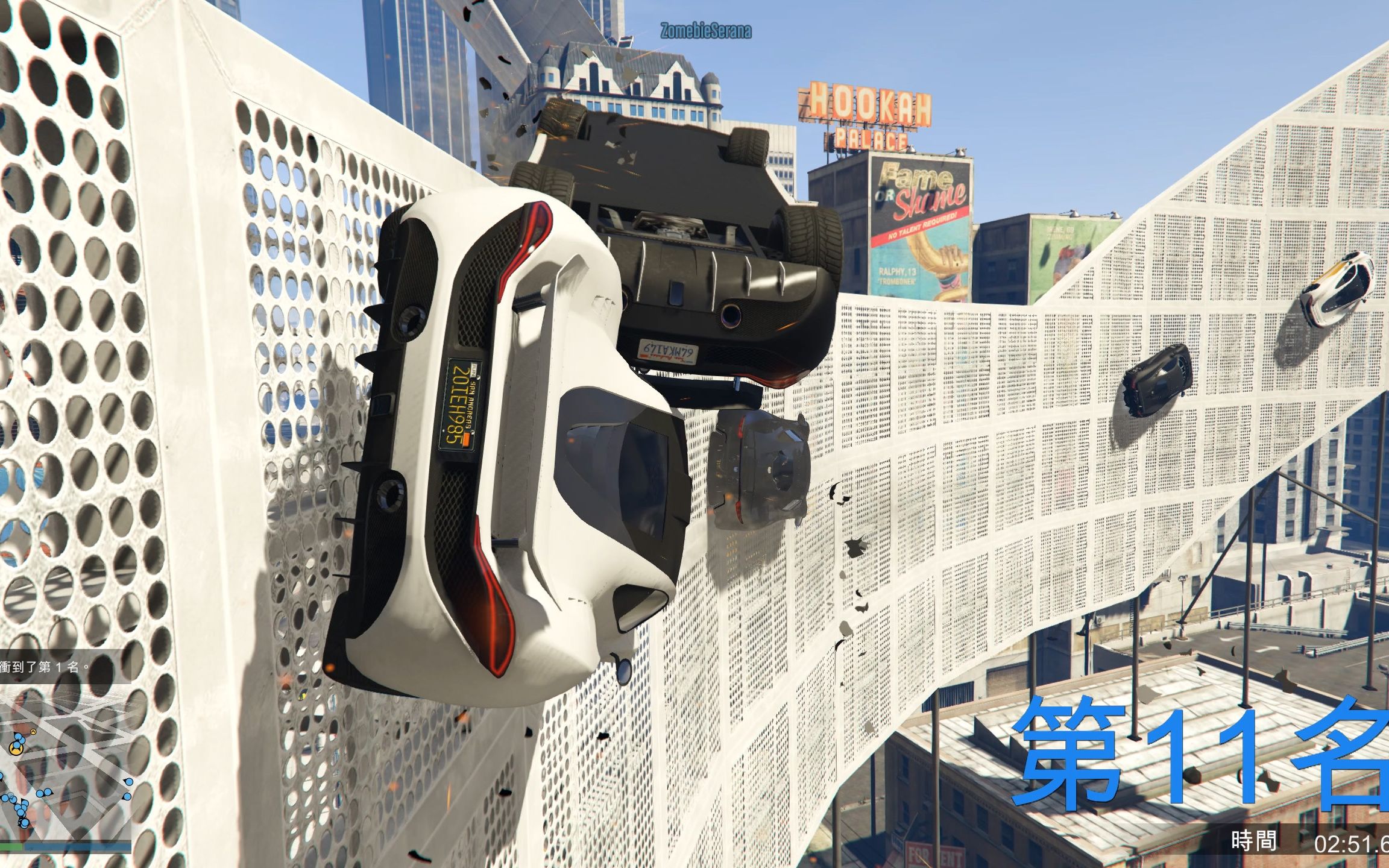 【乐美解说】gta5超跑玩出了哑剧的效果 碰撞模式开启真好玩