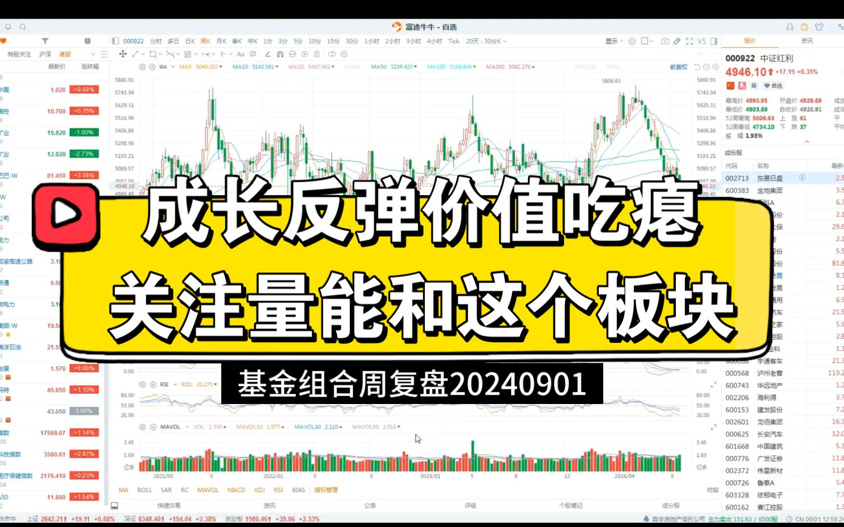 成长反弹价值吃瘪,关注量能和这个板块——基金组合周复盘20240901哔哩哔哩bilibili