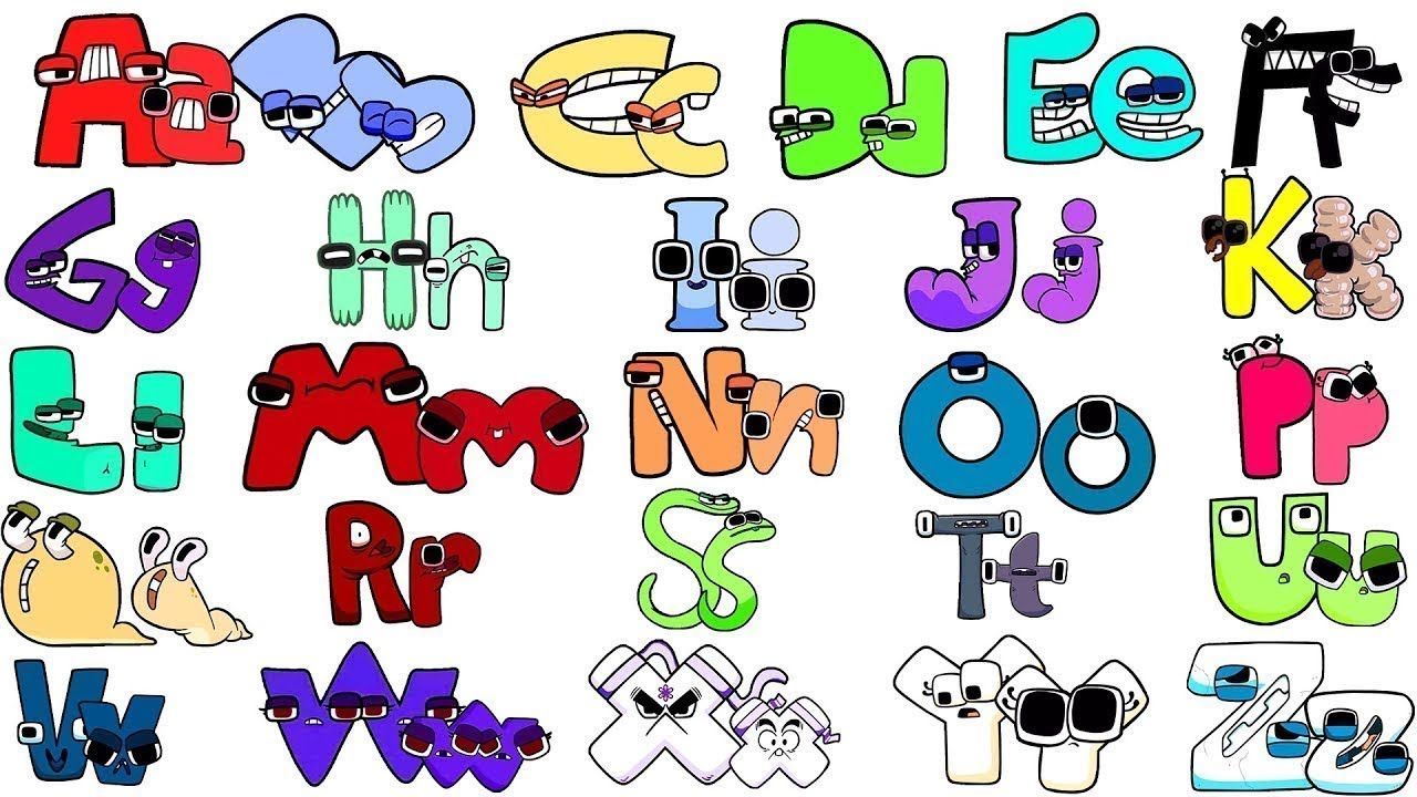 会变色的字母人,大小字母七色彩虹,又酷又可爱呢!