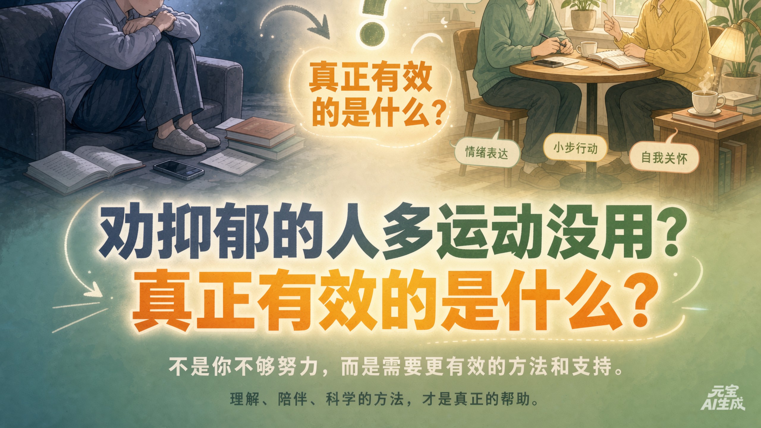 对抑郁的人多运动没用？真正有效的是什么？