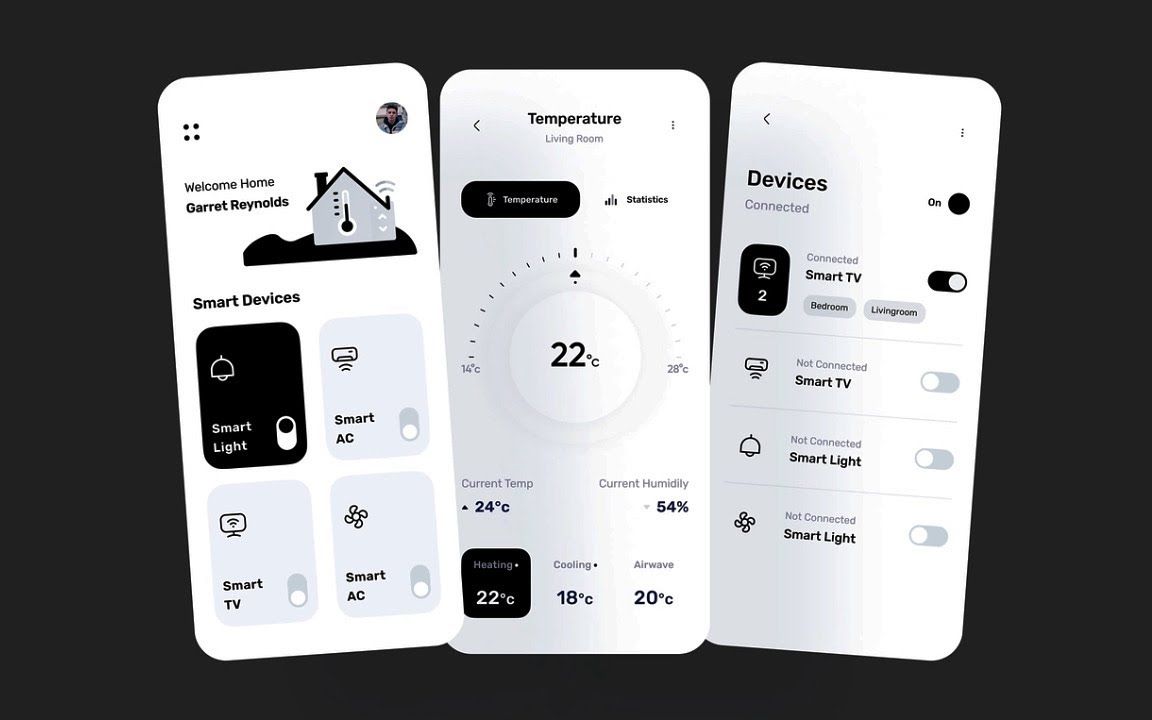 【flutter】智能家居app ui | 73 modern smart home ui 61