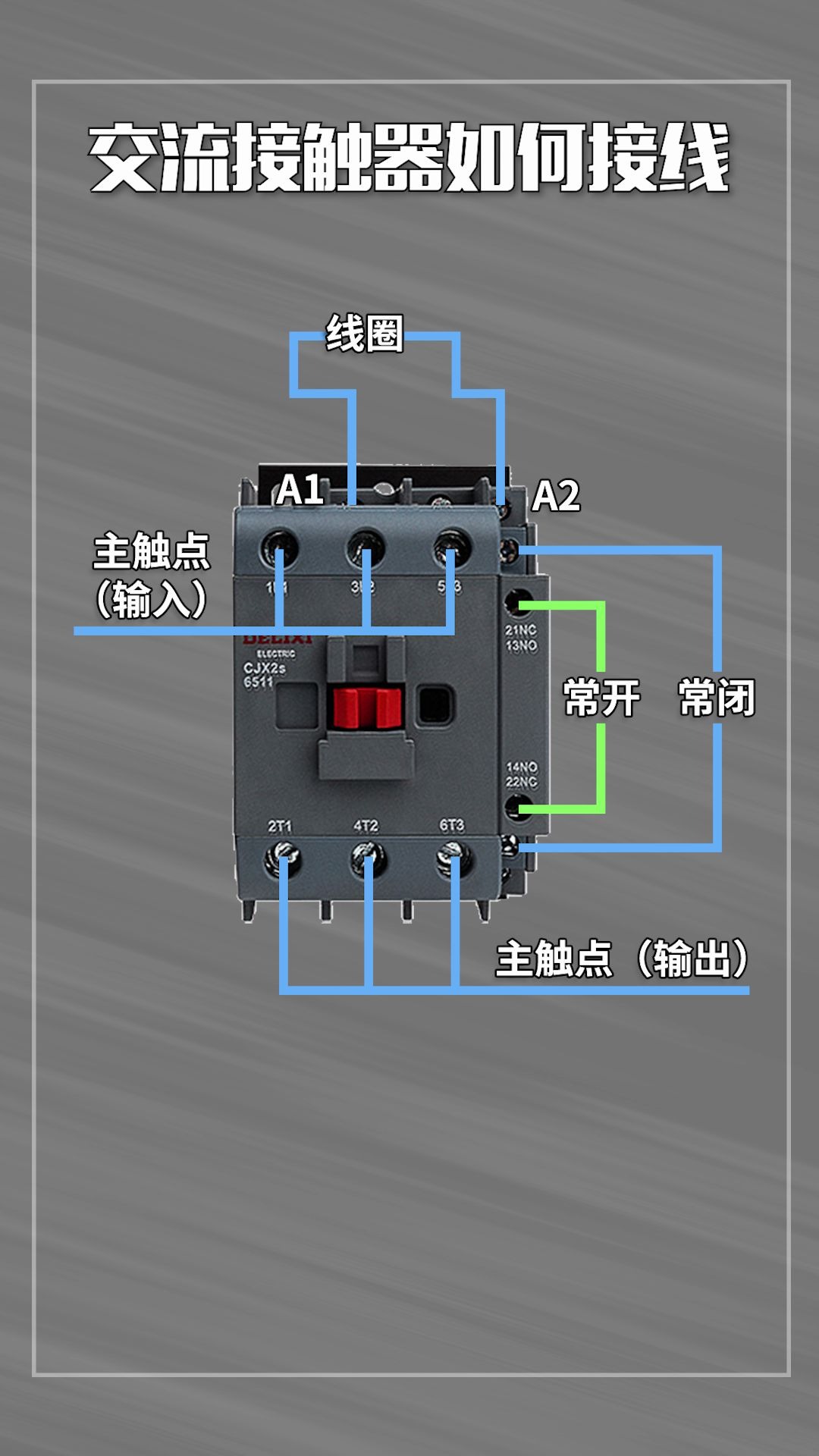 交流接触器如何接线哔哩哔哩bilibili