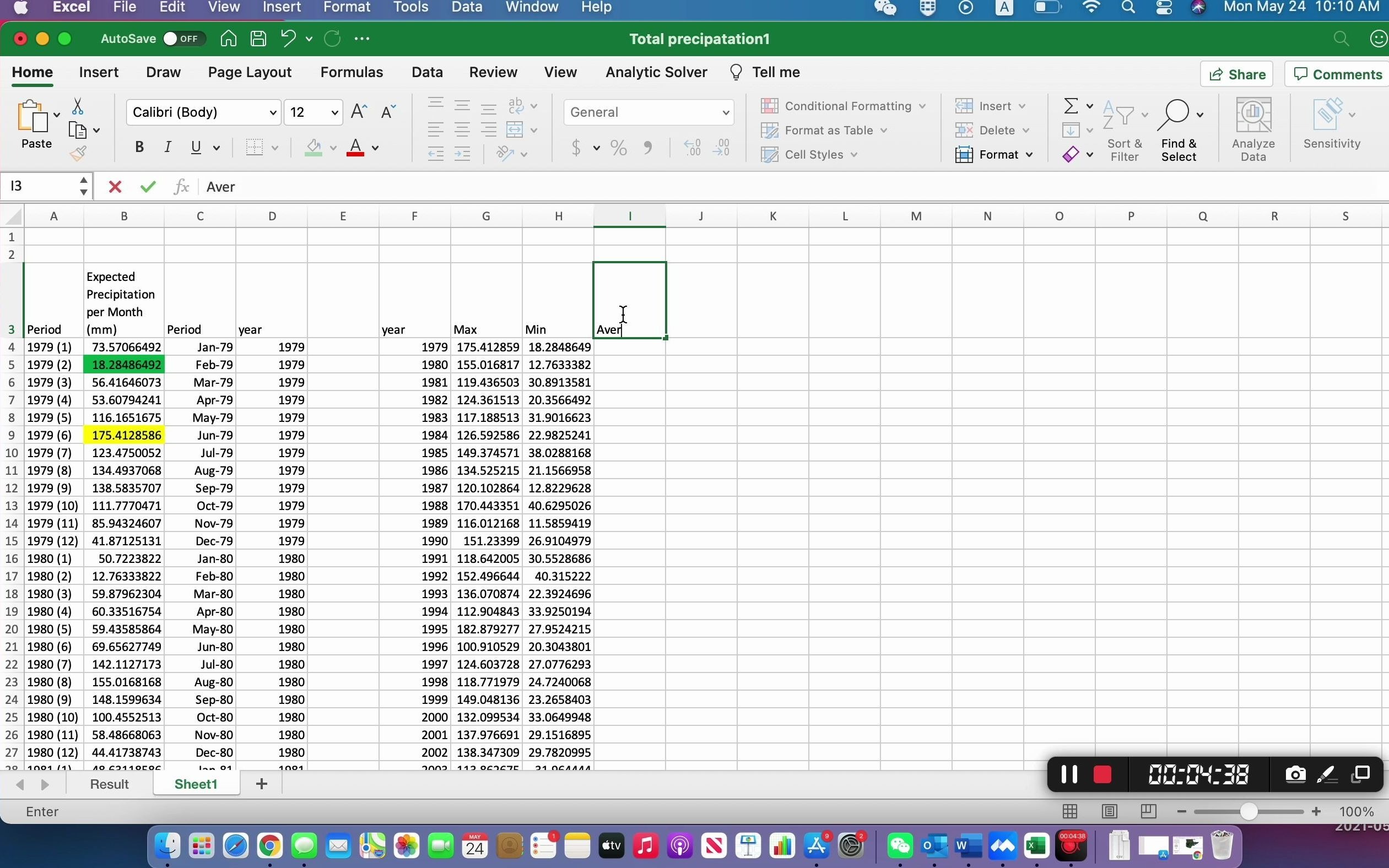 如何计算每年的月最大,最小以及平均降雨量 How to calculate the annual maximum, minimum and average mo哔哩哔哩bilibili