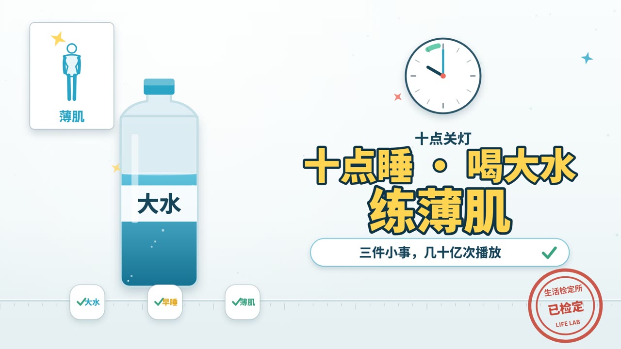 十点睡、喝大水、练薄肌，图啥