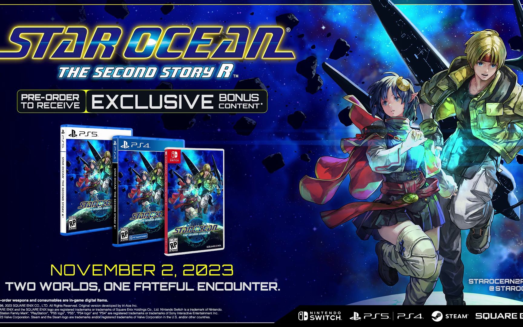 [图]【搬运】星之海洋2：第二个故事 重制版 宣传片 | STAR OCEAN THE SECOND STORY R