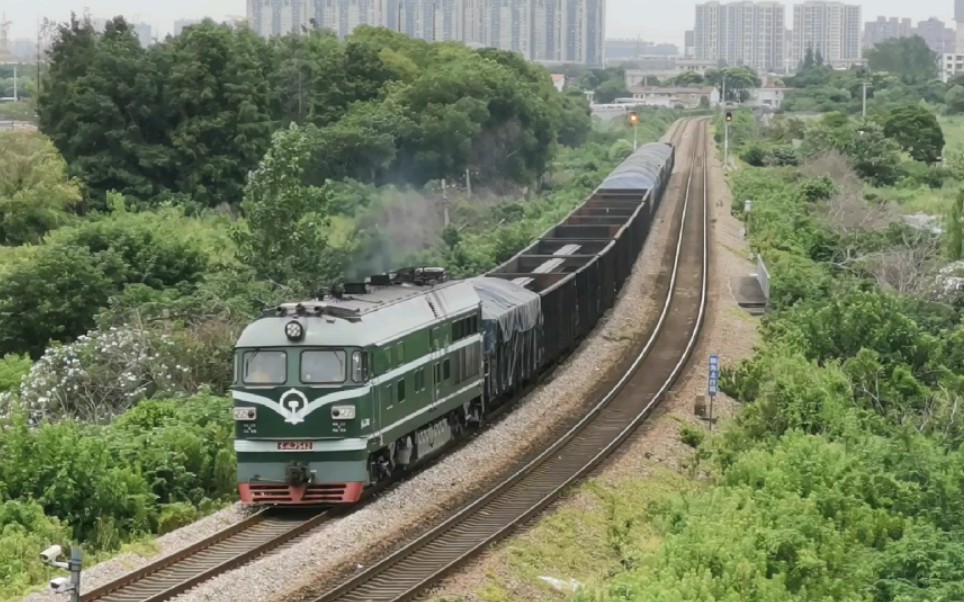 【中国铁路】上局沪段df4b7542牵引47556次列车通过李子园机位_哔哩