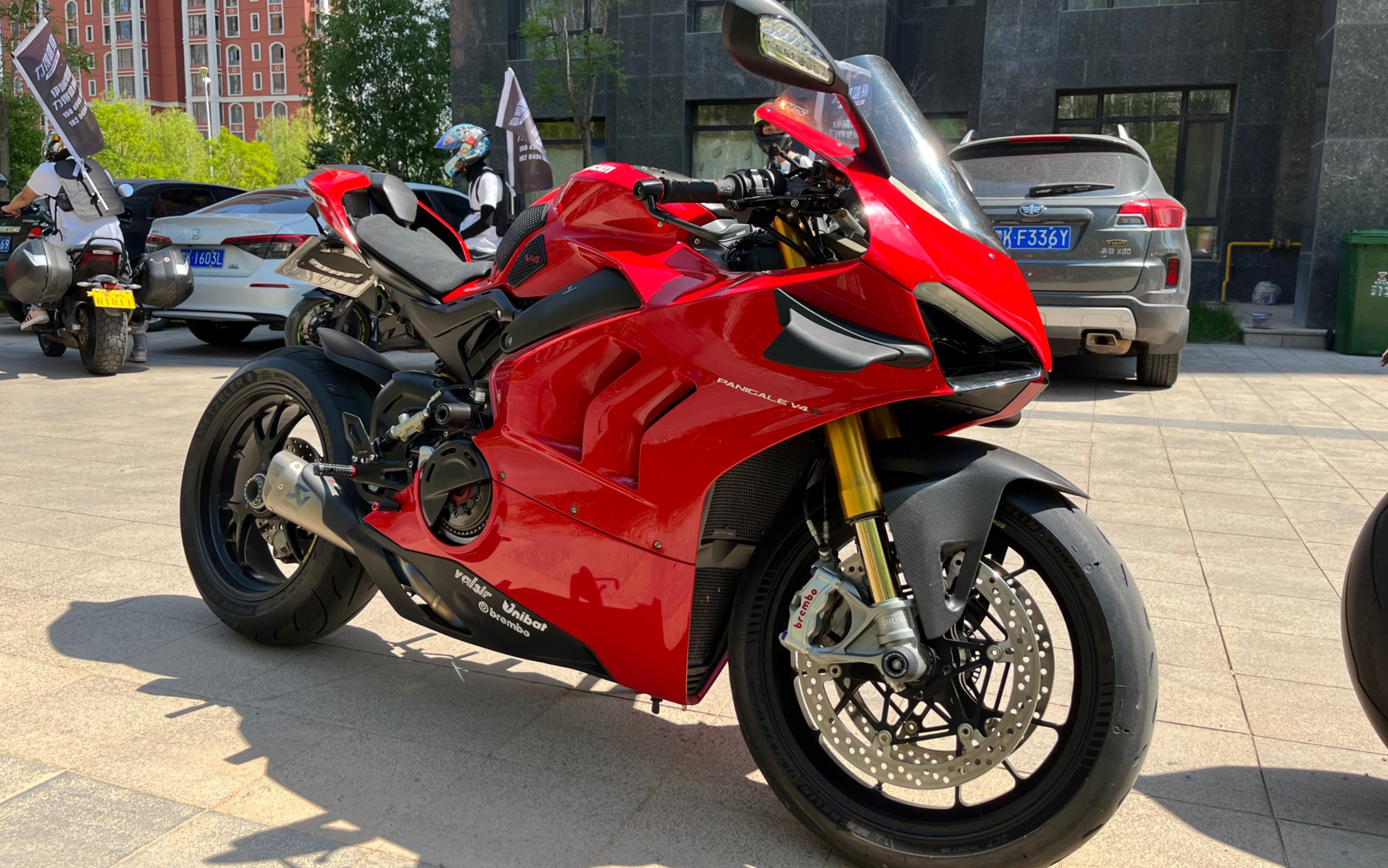 杜卡迪v4s 全段天蝎 干式离合,冷车发动声浪