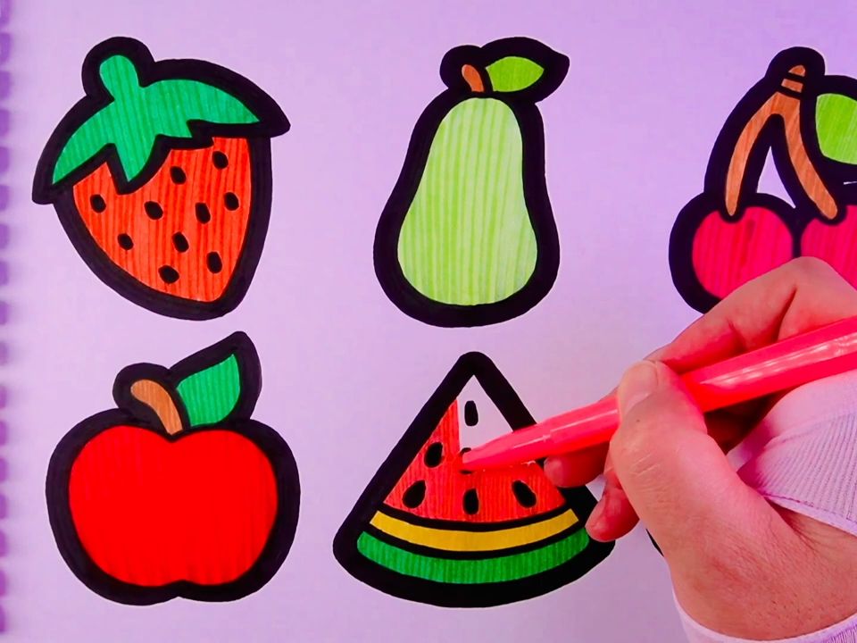 儿童简笔画水果