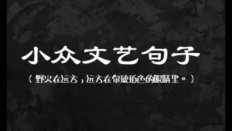 值得收藏的文艺句子