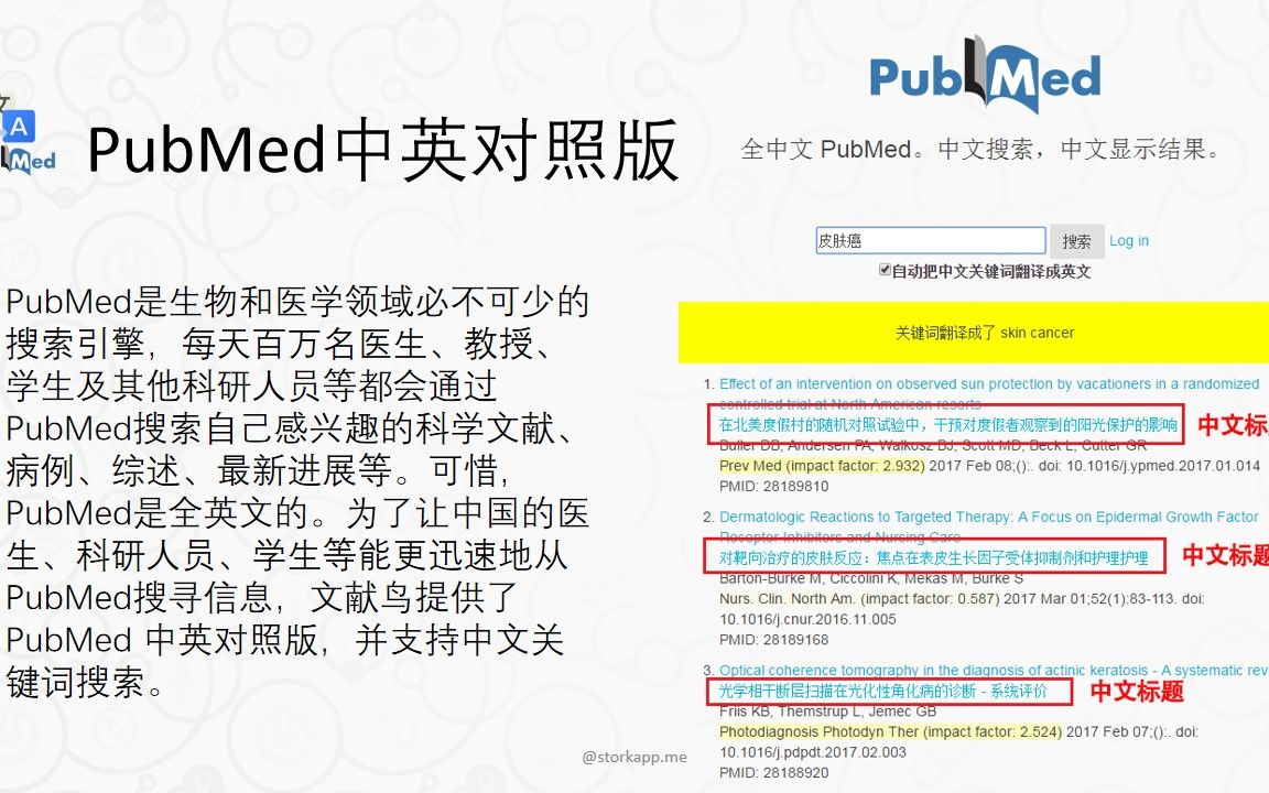 Stork高级功能PubMed中英对照版哔哩哔哩bilibili