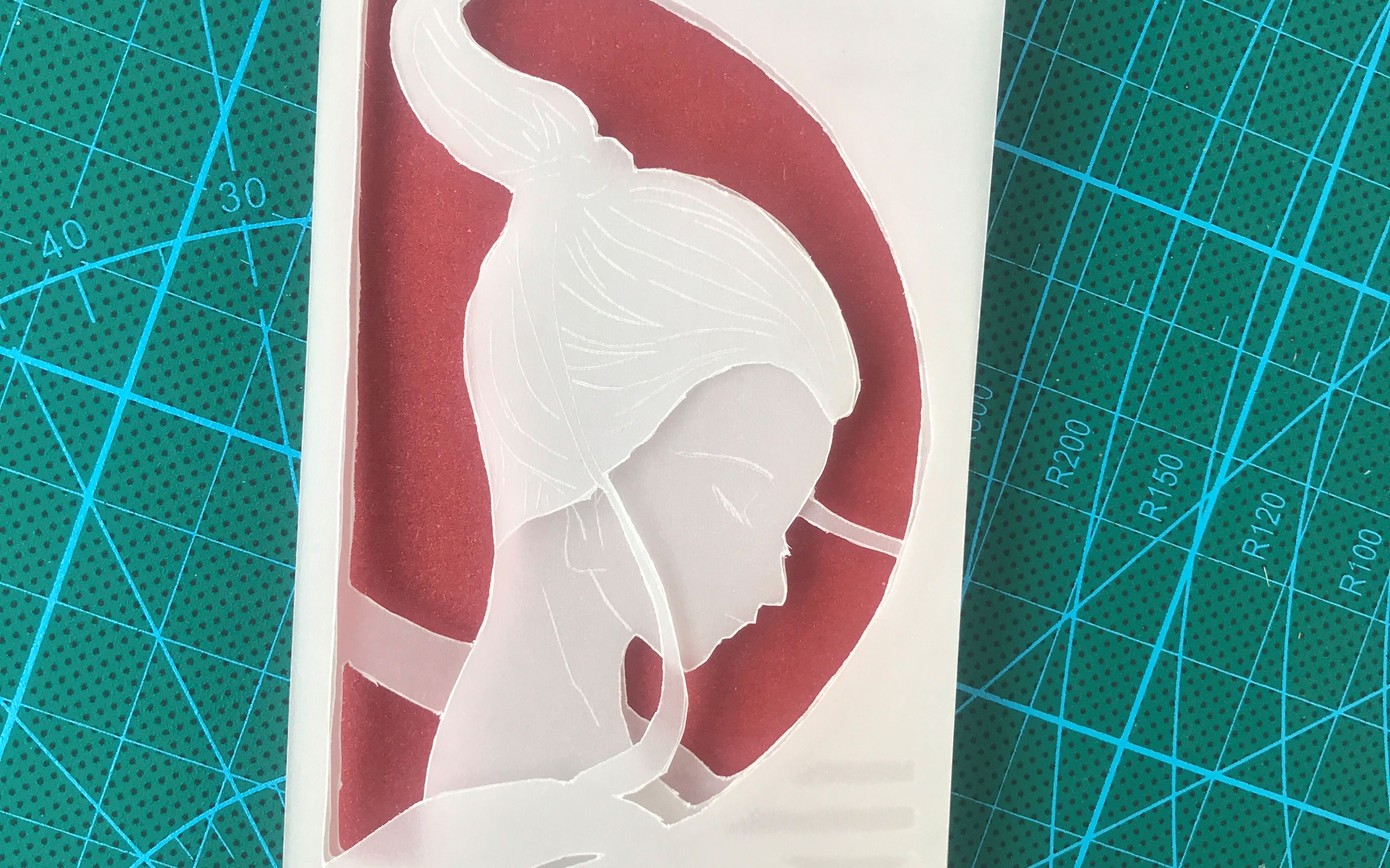 【小脑洞】硫酸纸雕个书签【书签】书中弦月