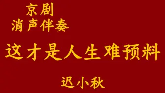 消声伴奏-这才是人生难预料-锁麟囊-迟小秋