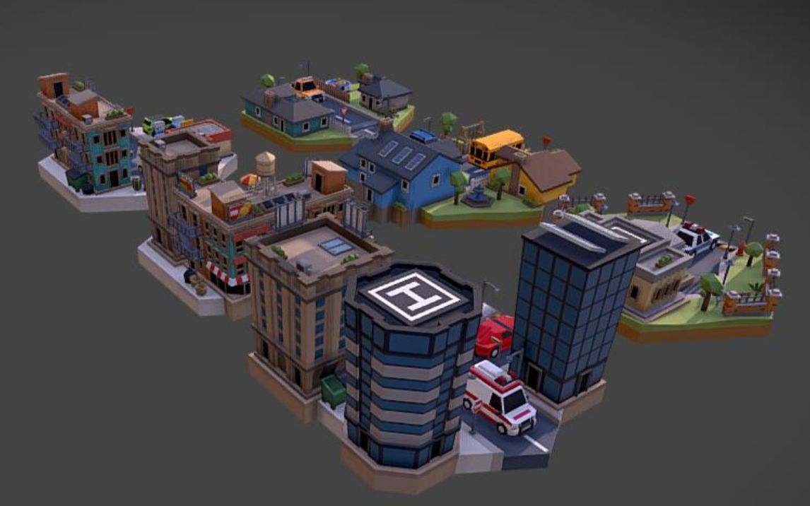 3d场景模型搭建3dmax城市街道模型制作快进来制作出属于你自己的城市