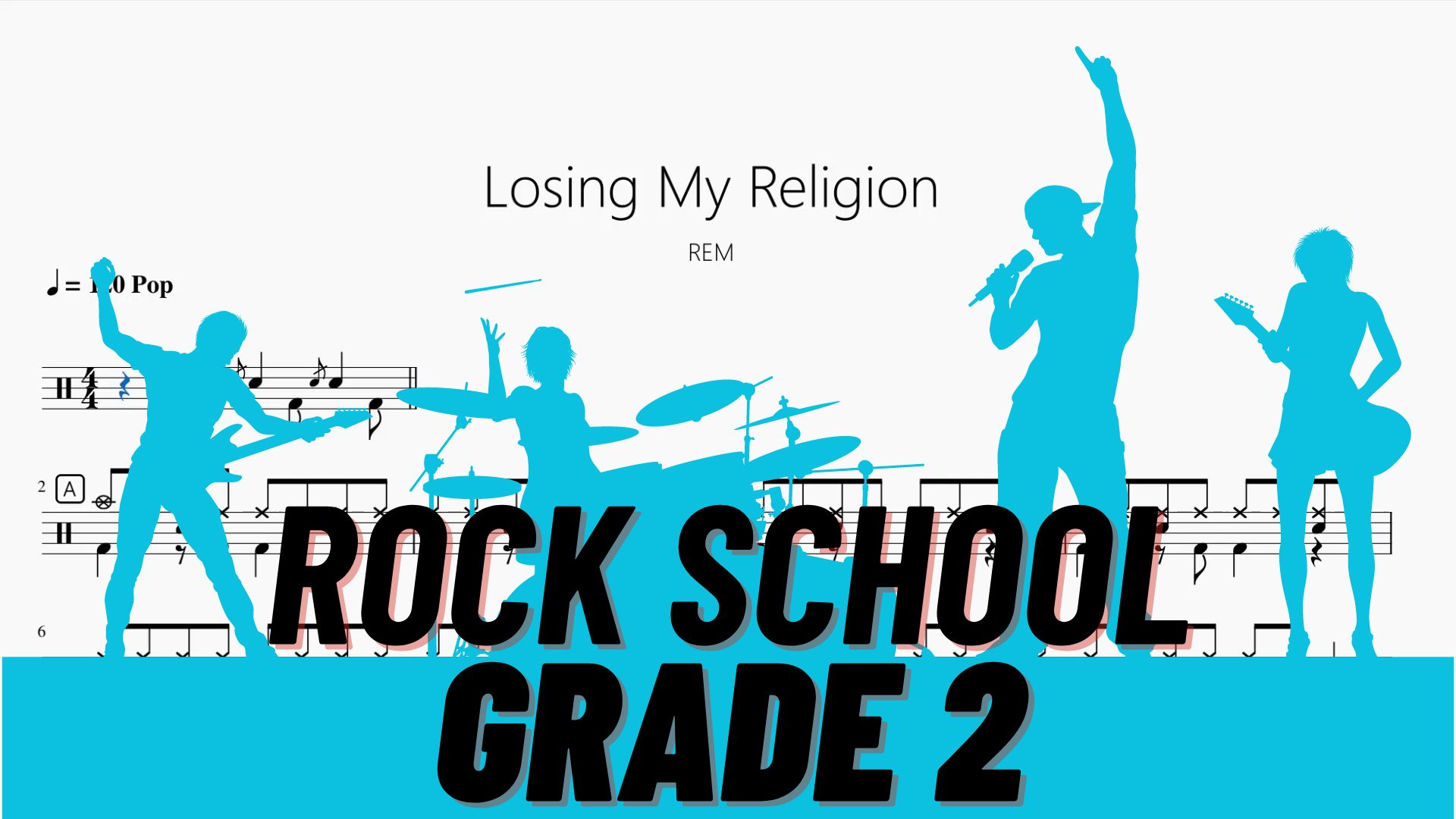 [图]Losing My Religion【Rock school Lv2】动态鼓谱