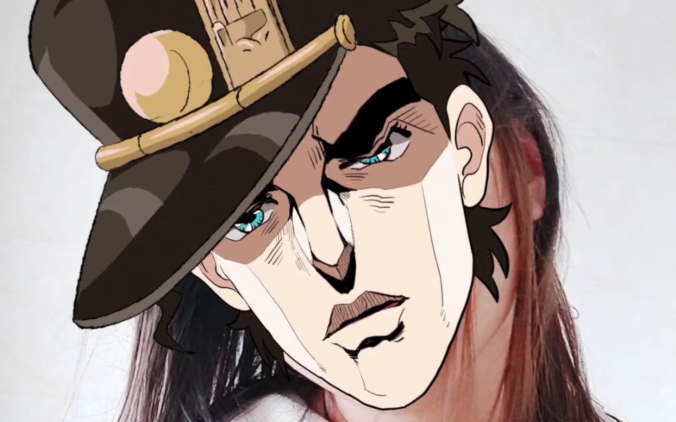 【女装大佬】点击看女装大佬空条承太郎吹头吹到脸部抽搐