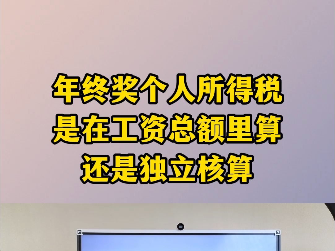 年终奖个人所得税在工资总额里算还是独立核算哔哩哔哩bilibili