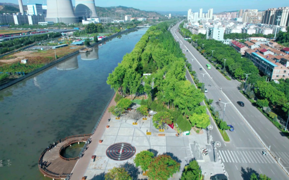 山西左权滨河公园美丽景色