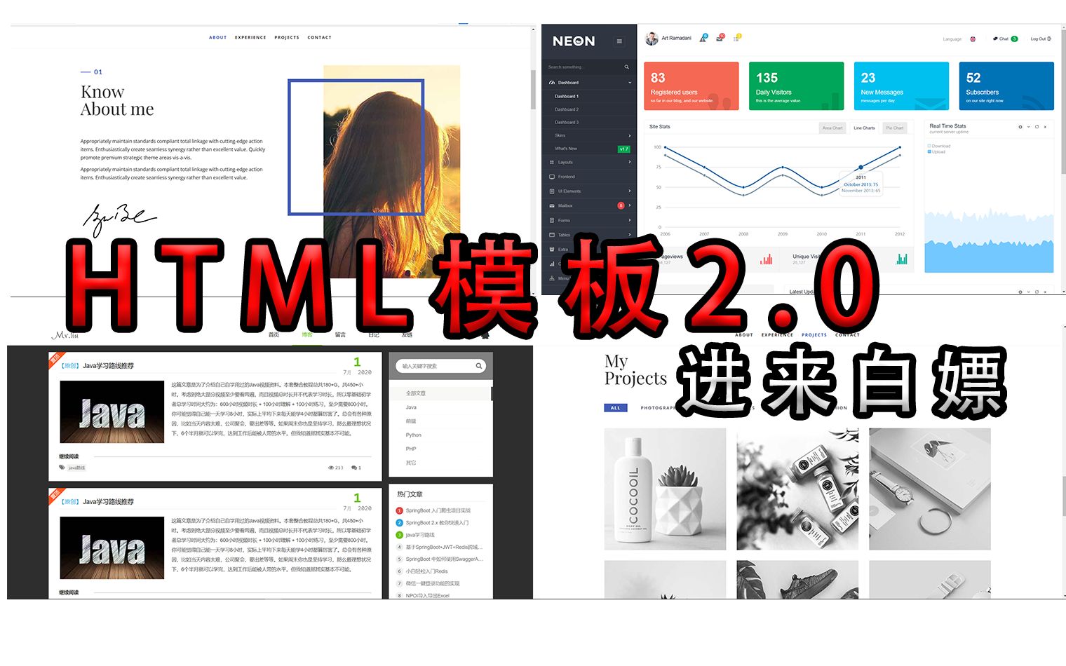 【html模板2.0】bootstrap和LayUI个人博客及后台模板,期末课设实训大作业必备!!!哔哩哔哩bilibili