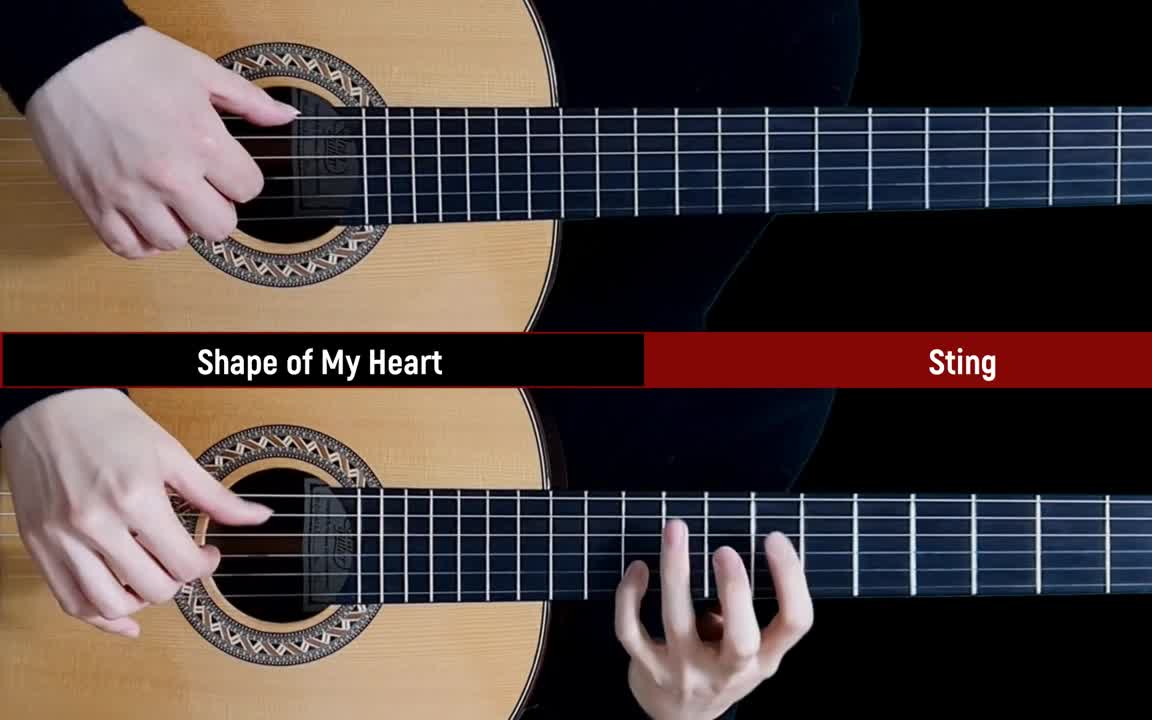 [图]【古典吉他演奏教学】Shape of My Heart (Sting) - Guitar DUO Lesson + TAB