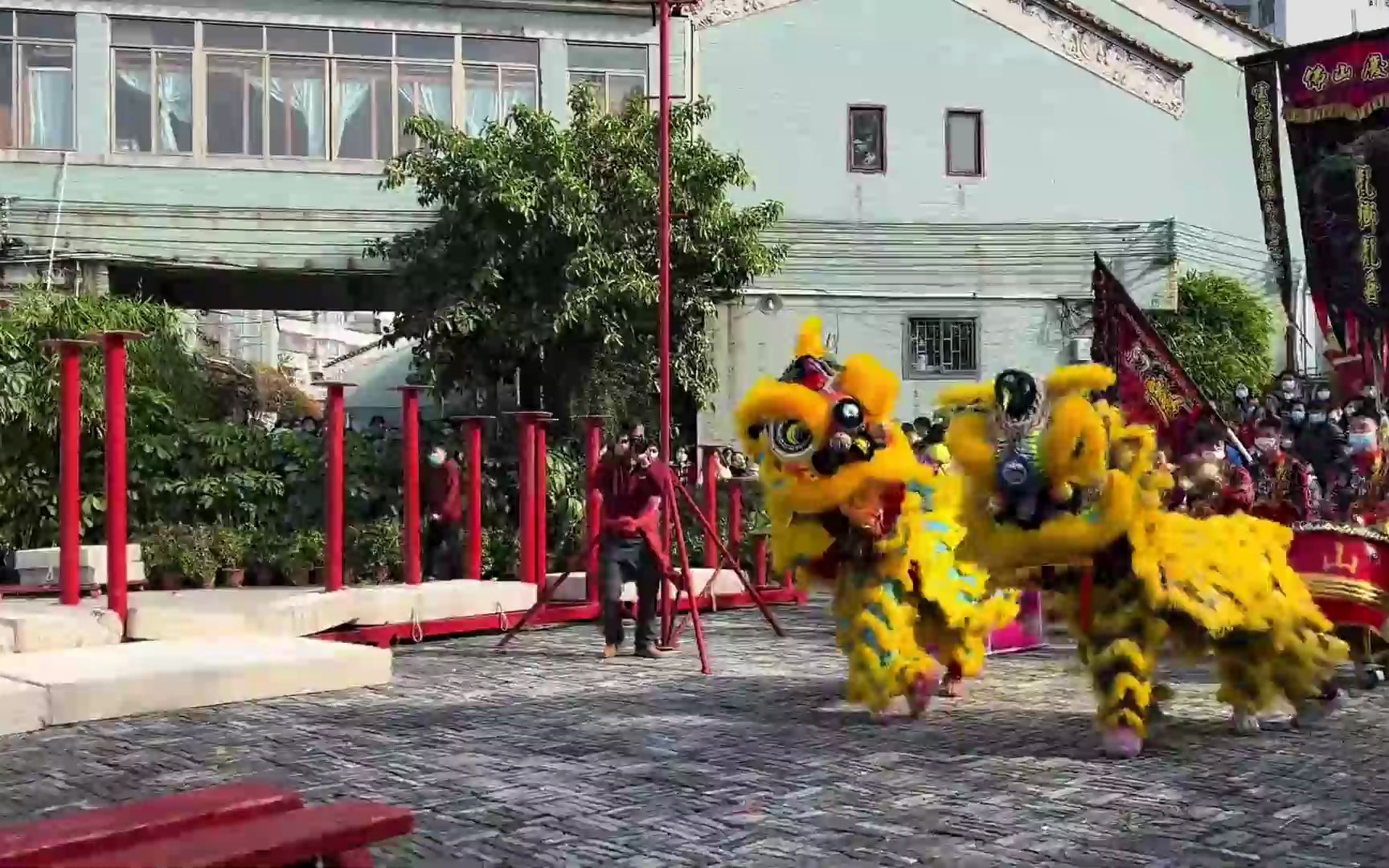 舞狮,中国优秀的传统民间艺术,广东醒狮同时也是天花板舞狮,简称"天狮