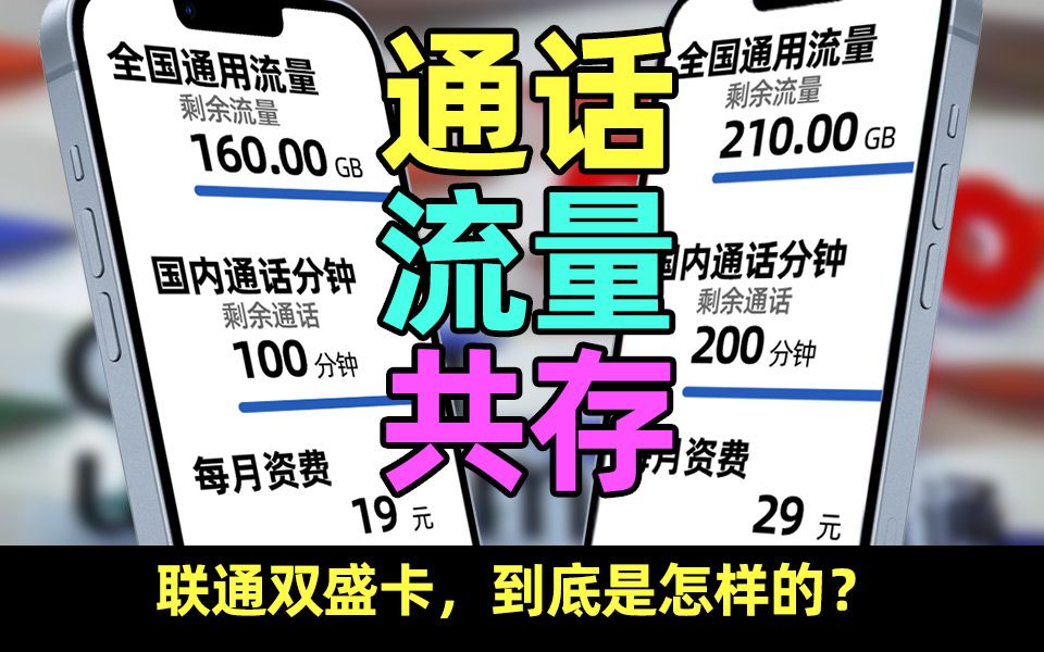 [图]【小凌精选】联通手机卡原来真的是全通用流量！19元160G通用+100分钟或许真的很香，但29元210G通用+200分钟的流量卡更胜一筹！