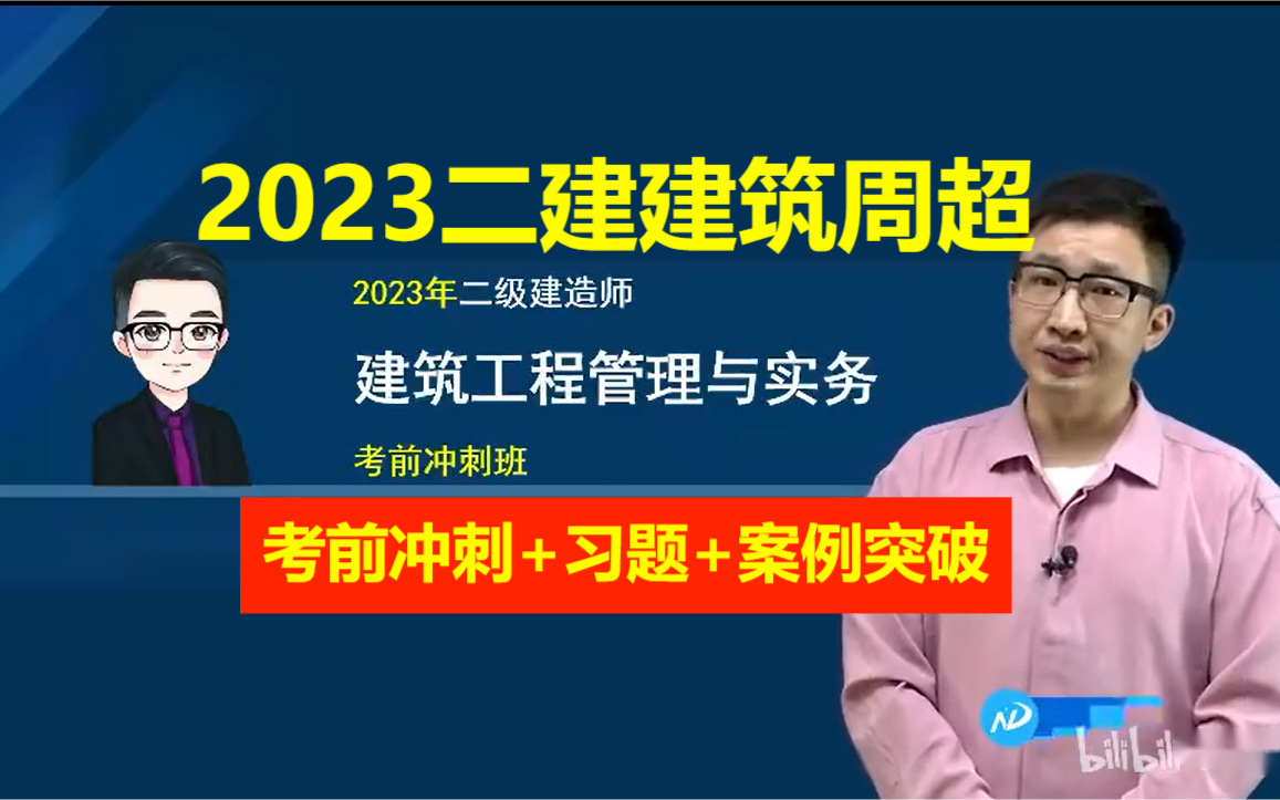 【完整版】2023二建建筑周超冲刺 习题 案例(强烈推荐学习)