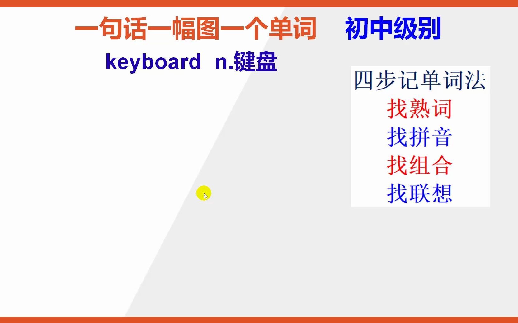 【初中英语单词】15秒巧记单词keyboard键盘哔哩哔哩bilibili